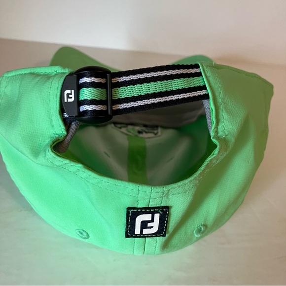 FootJoy FJ Performance Golf Hat Green Old School Logo Adjustable Strapback Cap - Picture 9 of 10